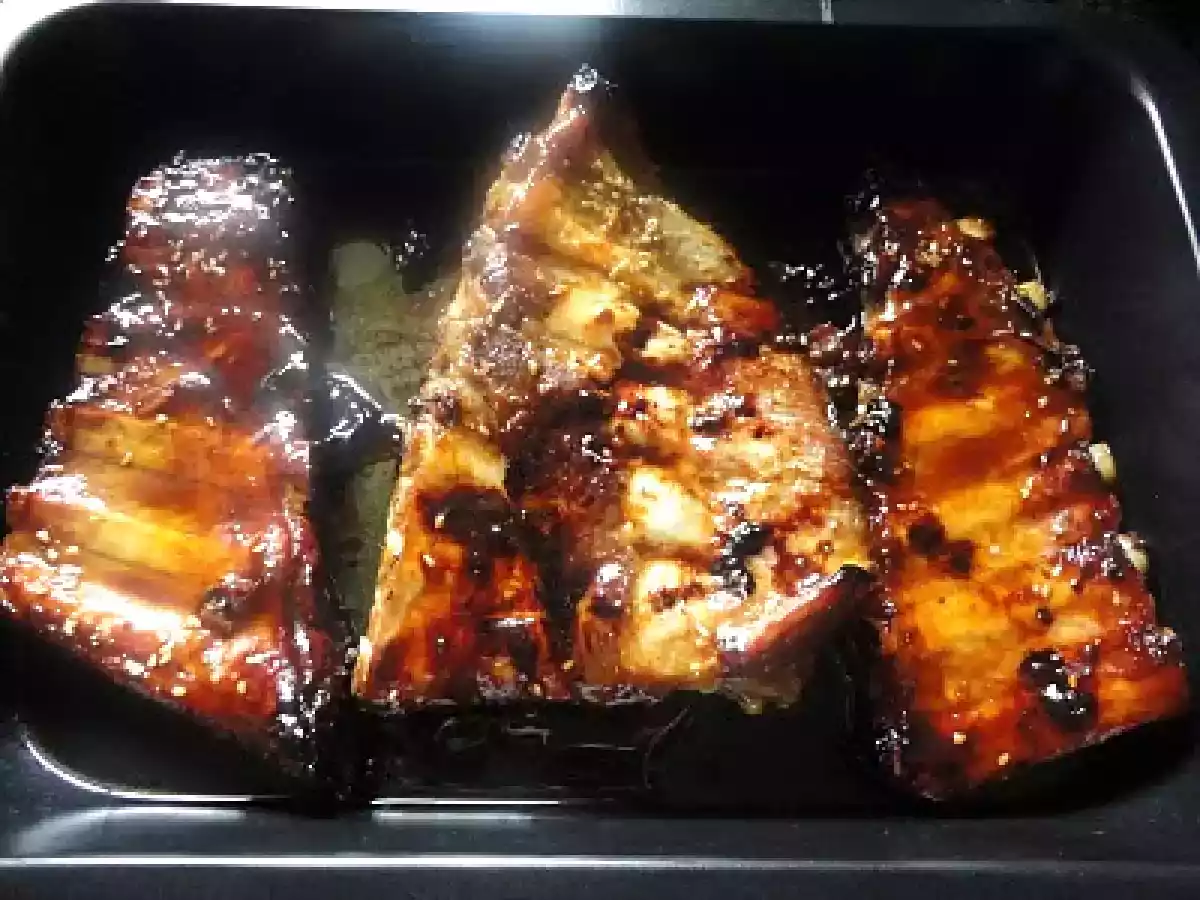 Costilla a la miel en Horno