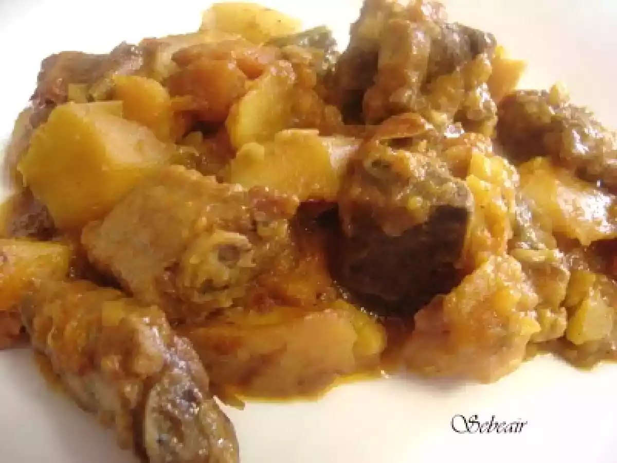 COSTILLA CON PATATAS AL AZAFRAN (fussioncook)