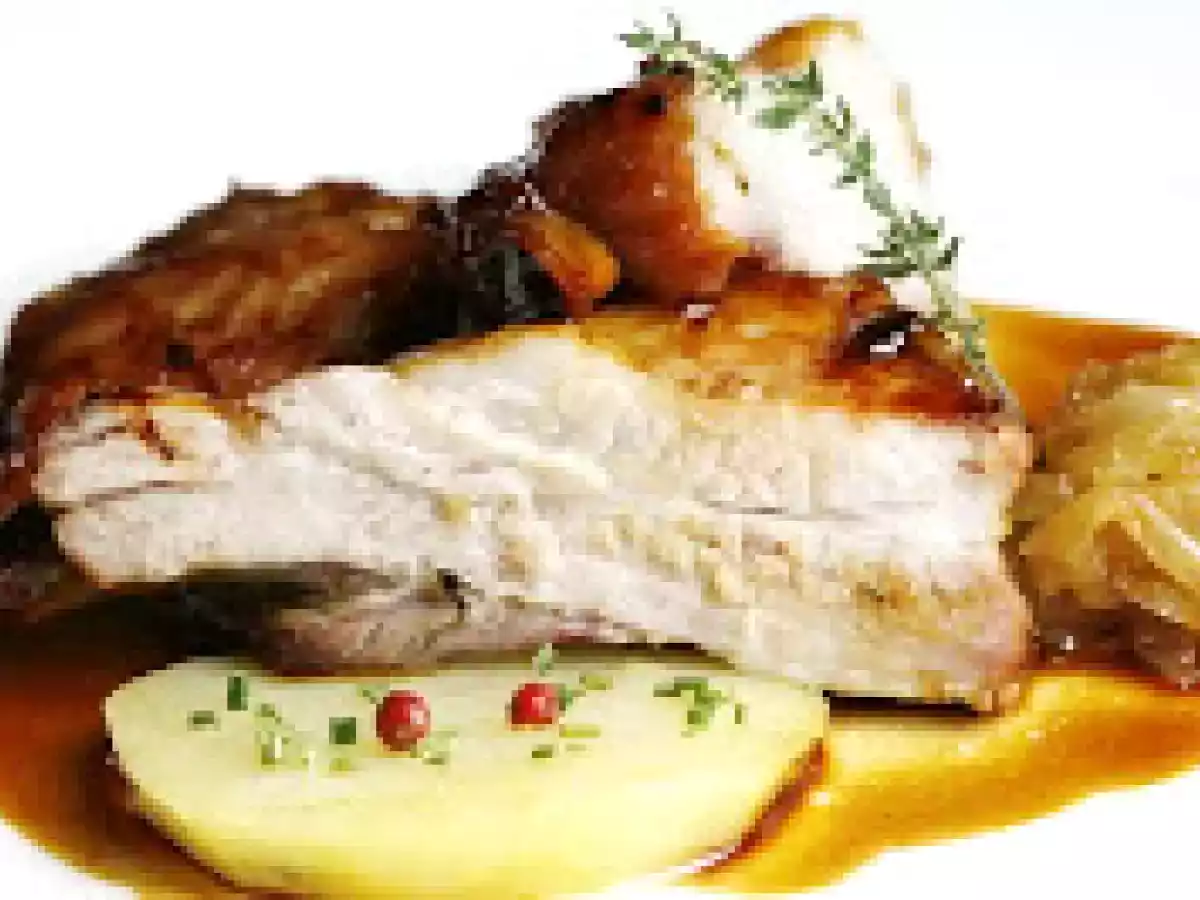 Costilla de cerdo asada a la miel