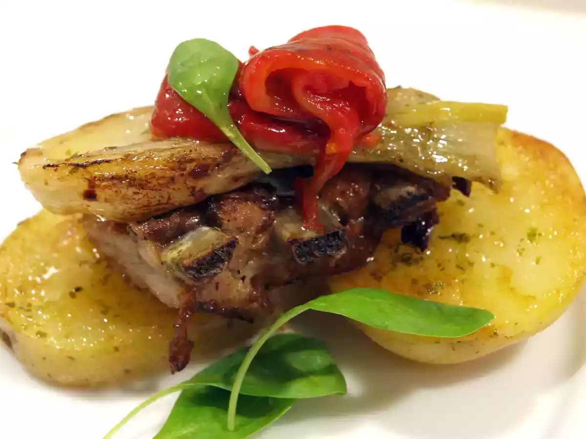 Costilla ibérica con verdura - foto 2