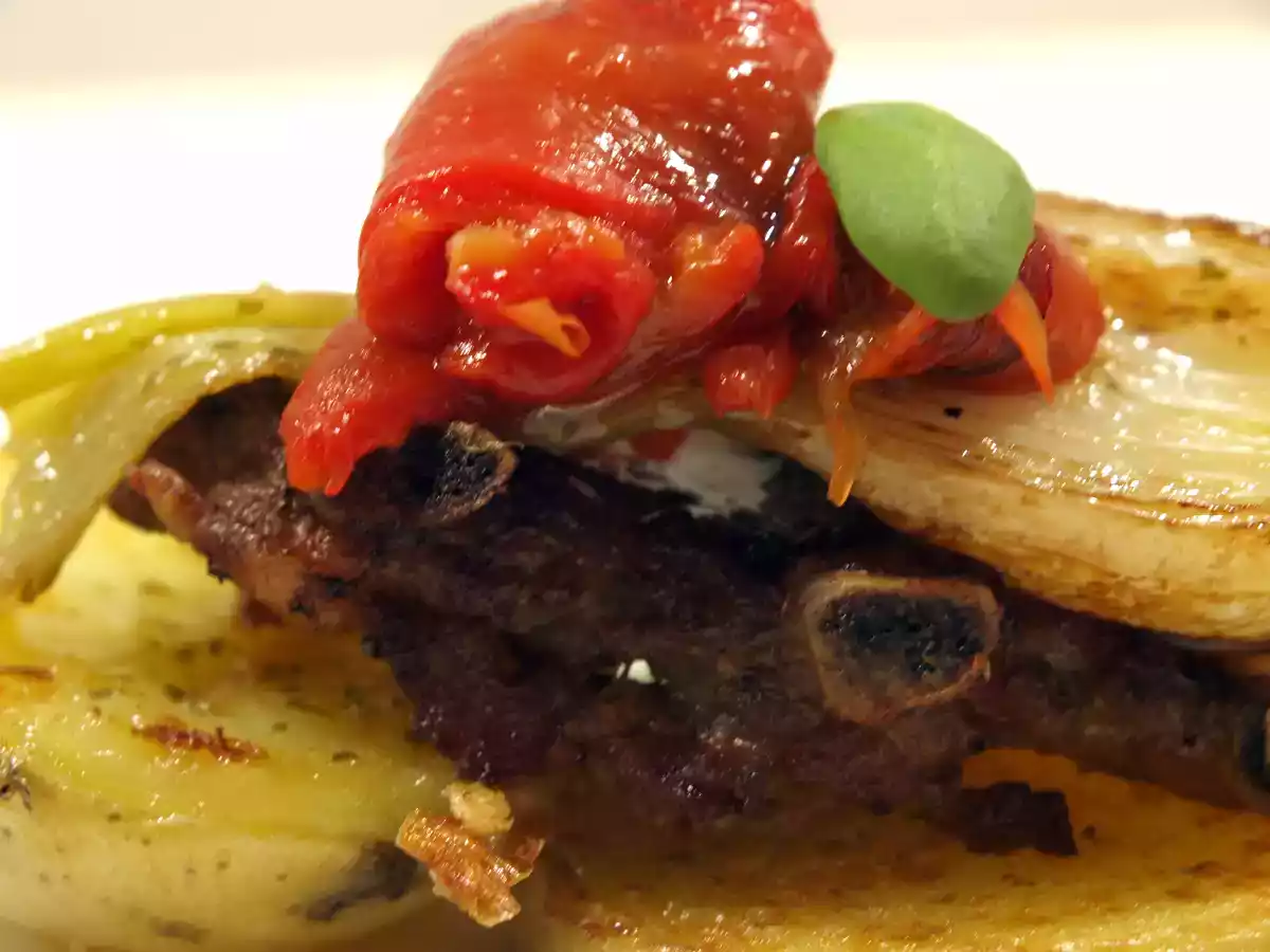 Costilla ibérica con verdura - foto 3