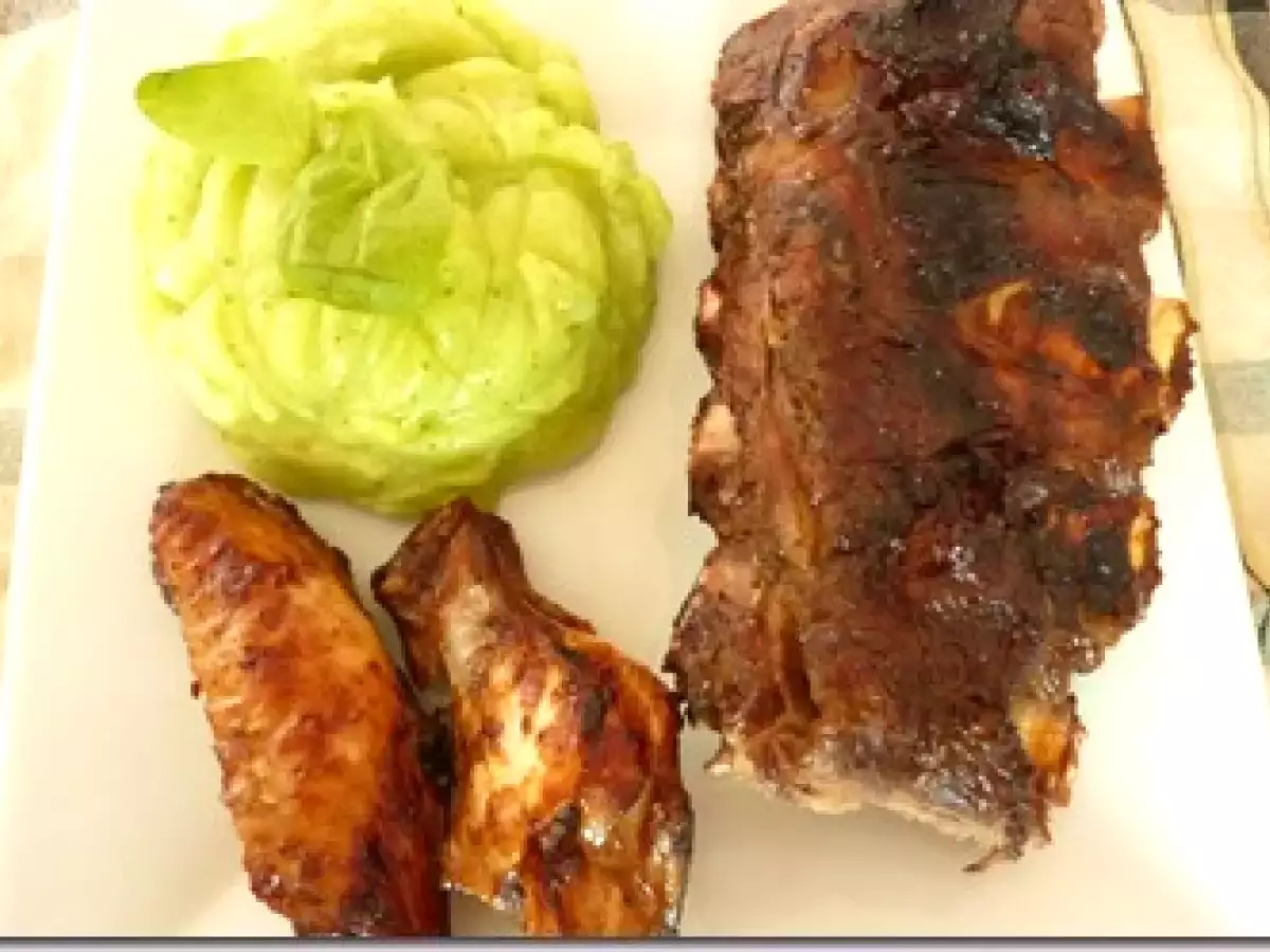 Costilla y alitas a la parrilla casera - foto 5