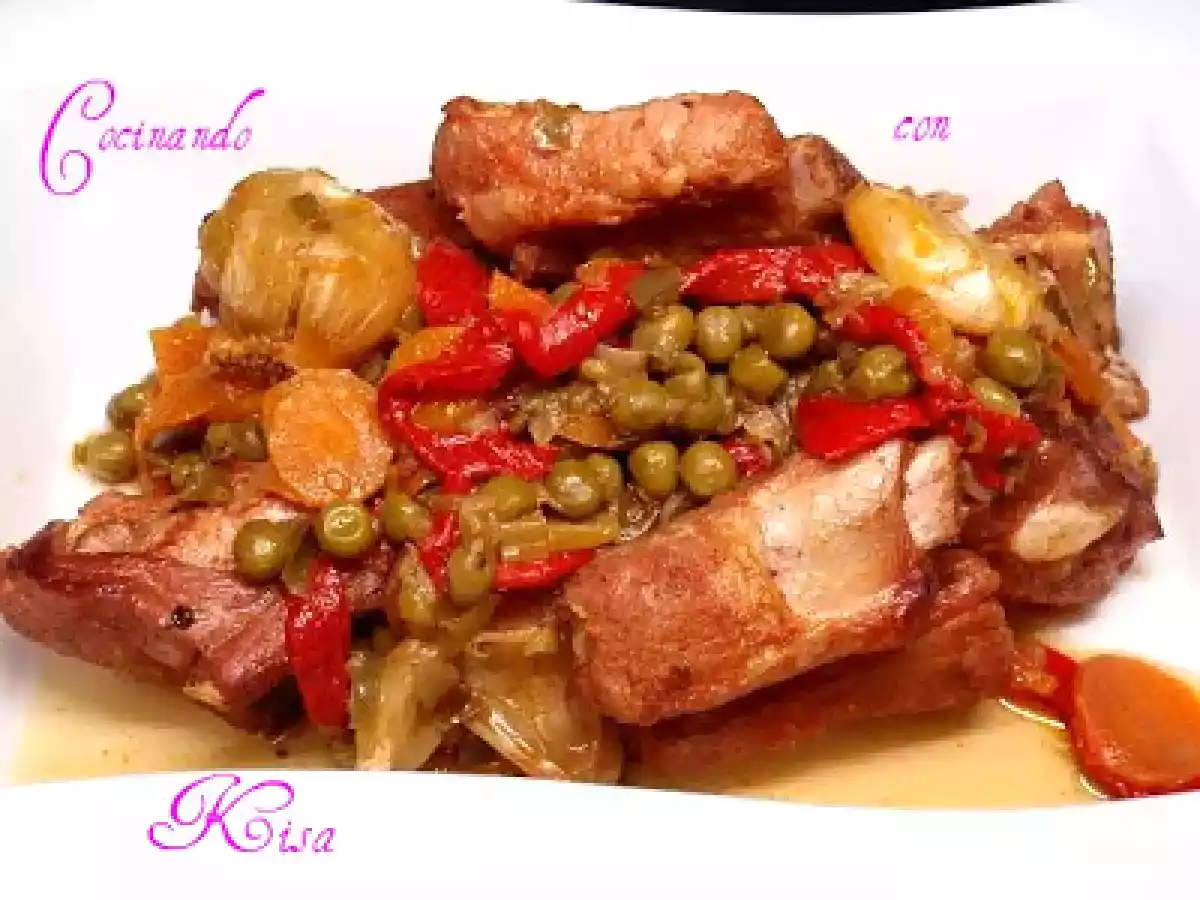 Costillas Adobadas con Verduras(fussioncook)