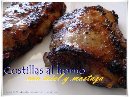 Costillas asadas con miel y mostaza - Receta Petitchef