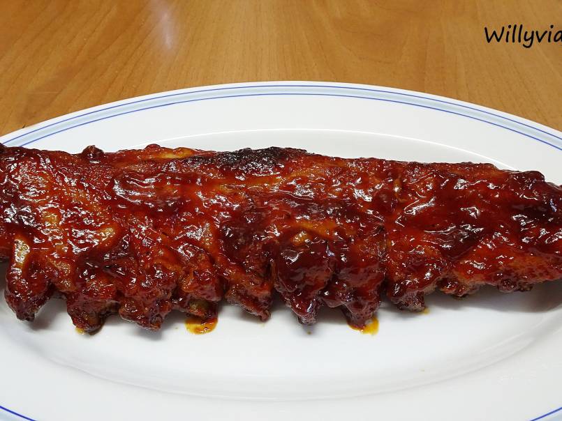 Costillas barbacoa BBQ. Estilo Foster Hollywood - foto 2