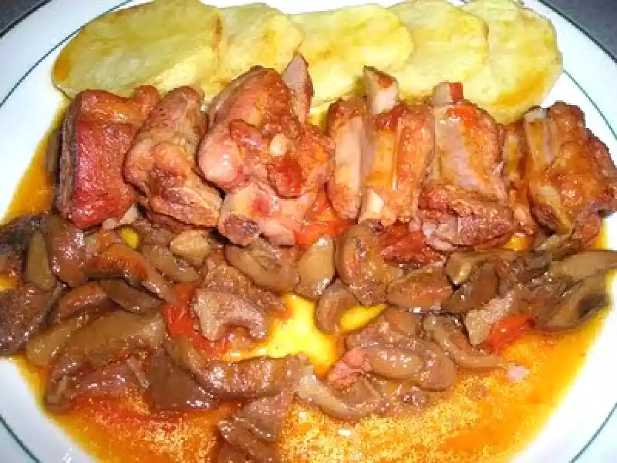 Costillas con níscalos