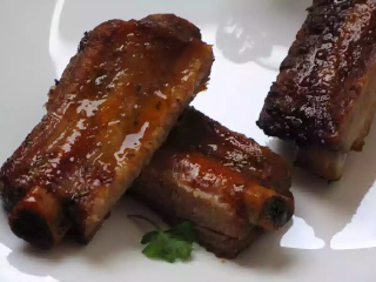 Costillas de Cerdo Agridulce con Chinola (Parchita, Maracuyá o Passion Fruit)