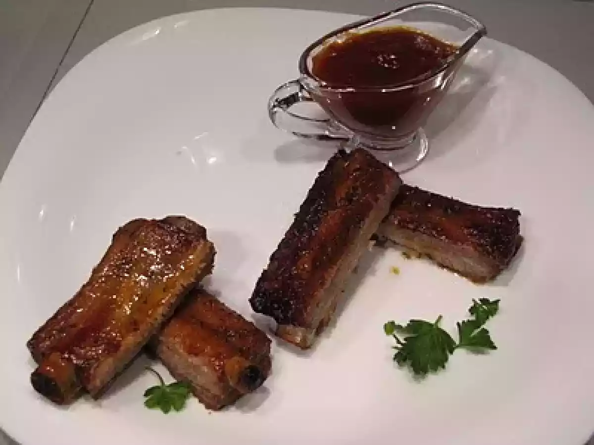 Costillas de Cerdo Agridulce con Chinola (Parchita, Maracuyá o Passion Fruit) - foto 2