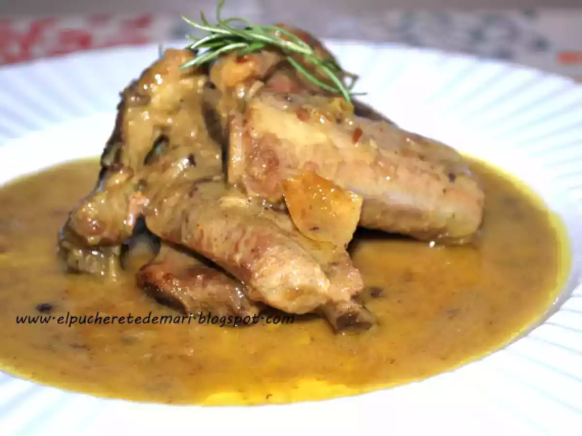 Costillas de cerdo con aceite molino el salado al ras-el-hanout