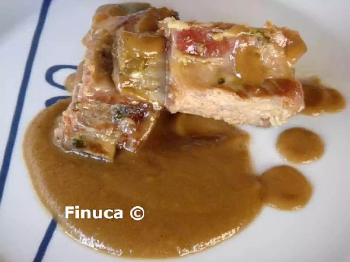 Costillas de cerdo con salsa de pera gupanla