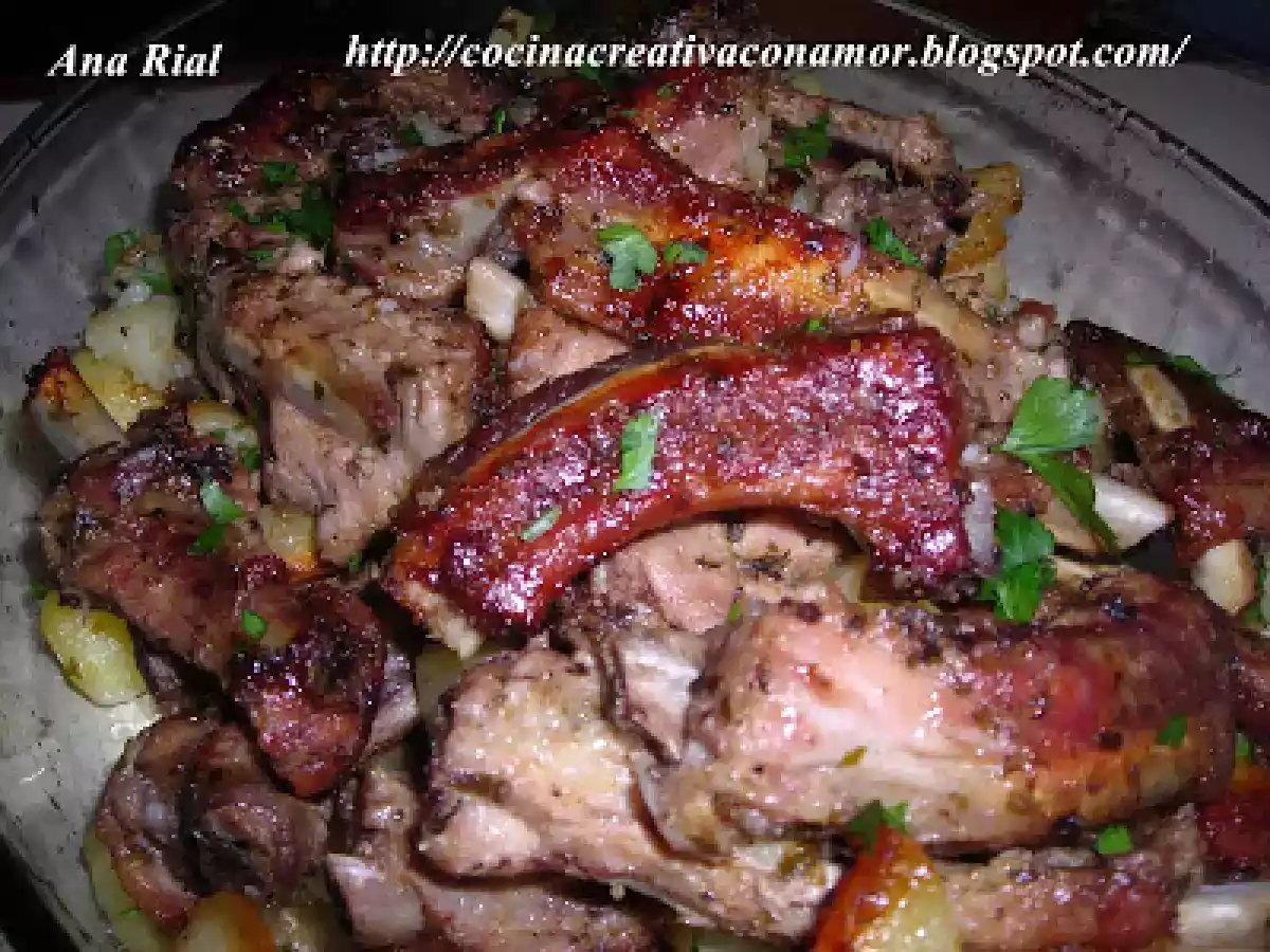 Costillas de cerdo y papas al horno cocinadas en bolsa - foto 4