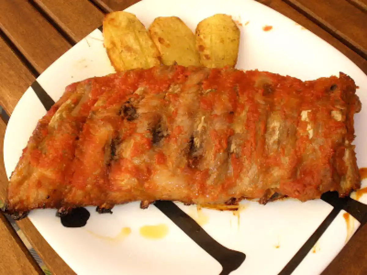 Costillas salsa barbacoa (Tony Roma's)