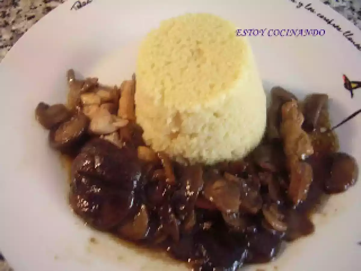 Couscous con setas y pollo en salsa de soja - foto 3