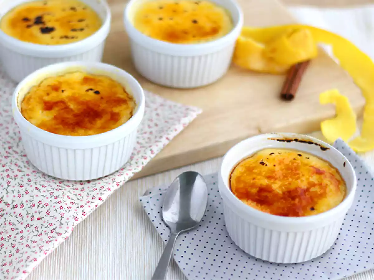 Crema catalana tradicional deliciosa