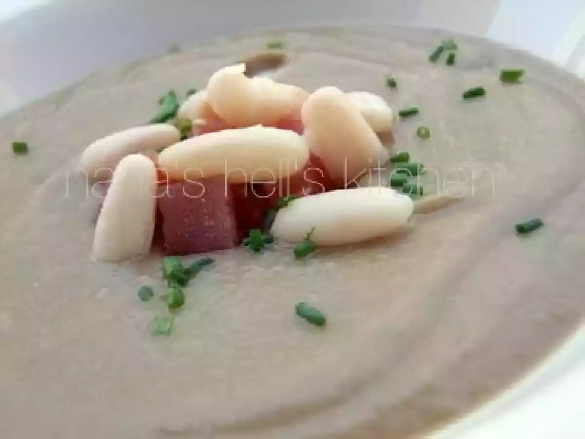Crema de alubias blancas con calabacín