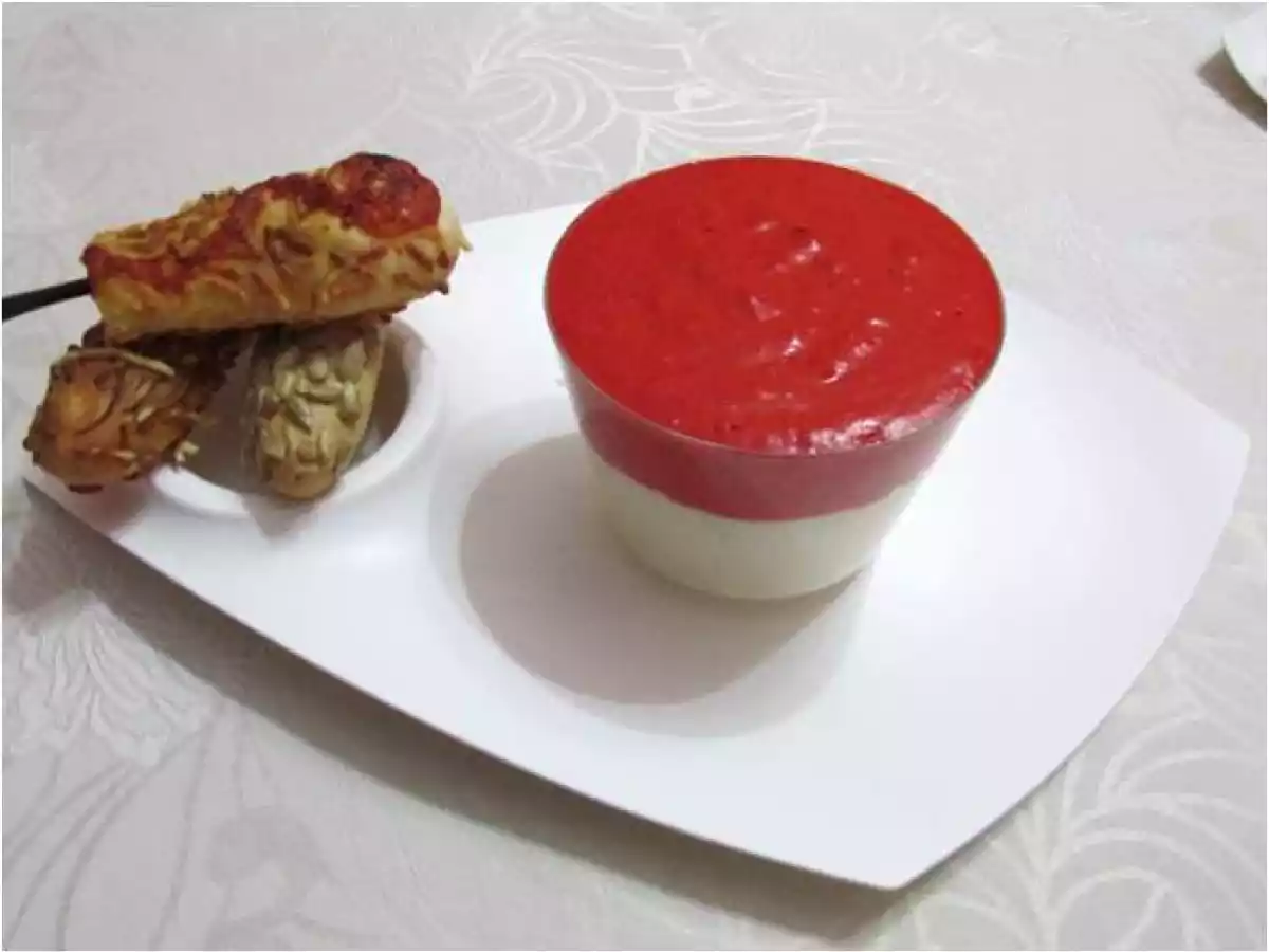 CREMA DE BACALAO CON CREMA DE PIMIENTOS - foto 4