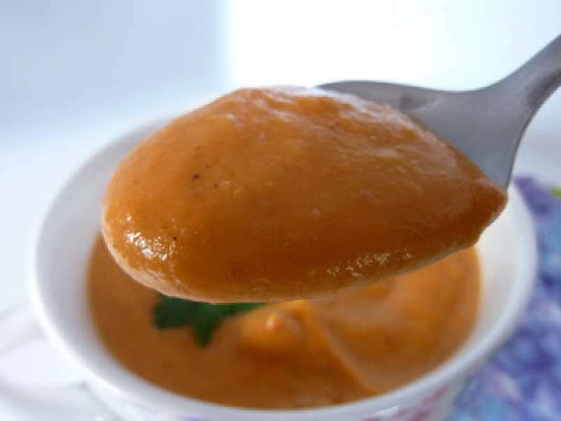 Crema de batata, curry rojo y leche de coco, foto 2
