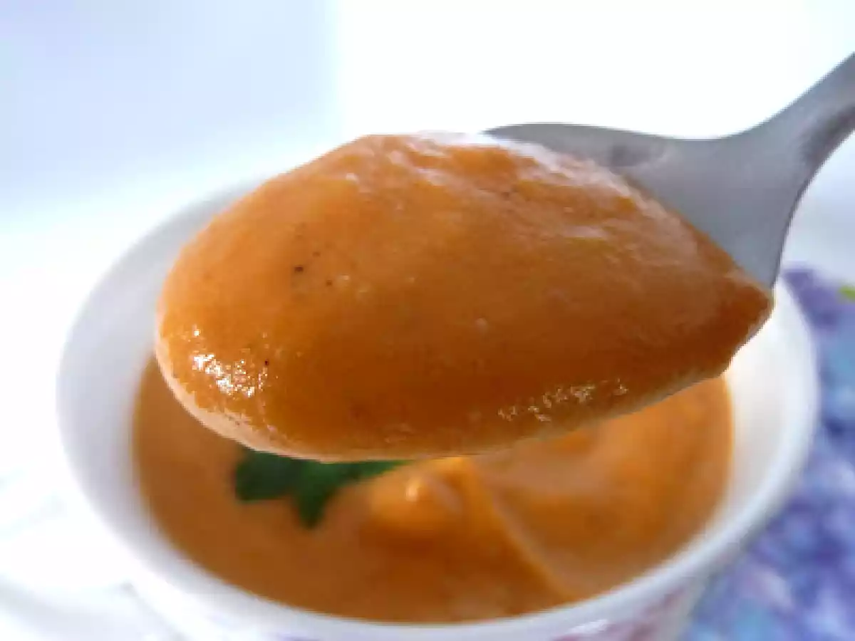 Crema de batata, curry rojo y leche de coco - foto 2