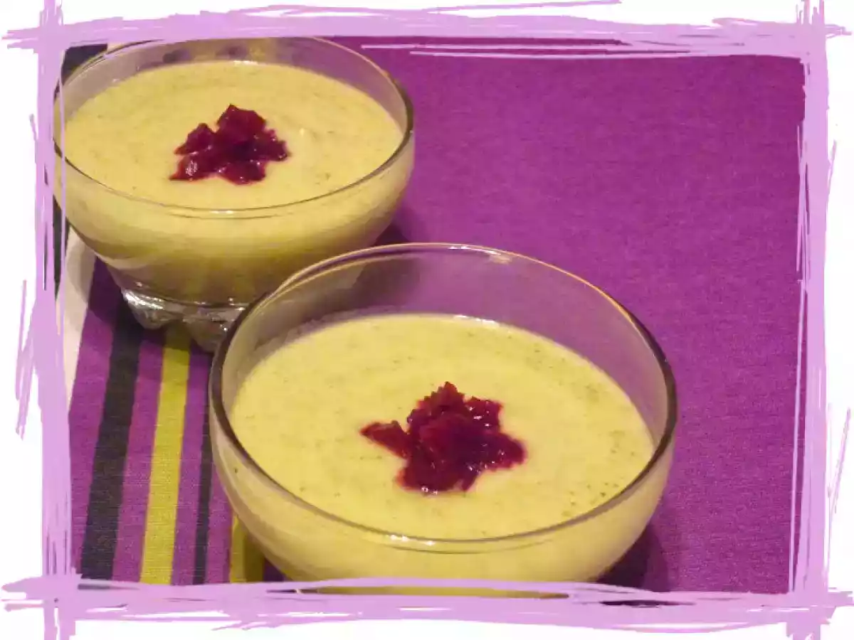 Crema de calabacín y aguacate