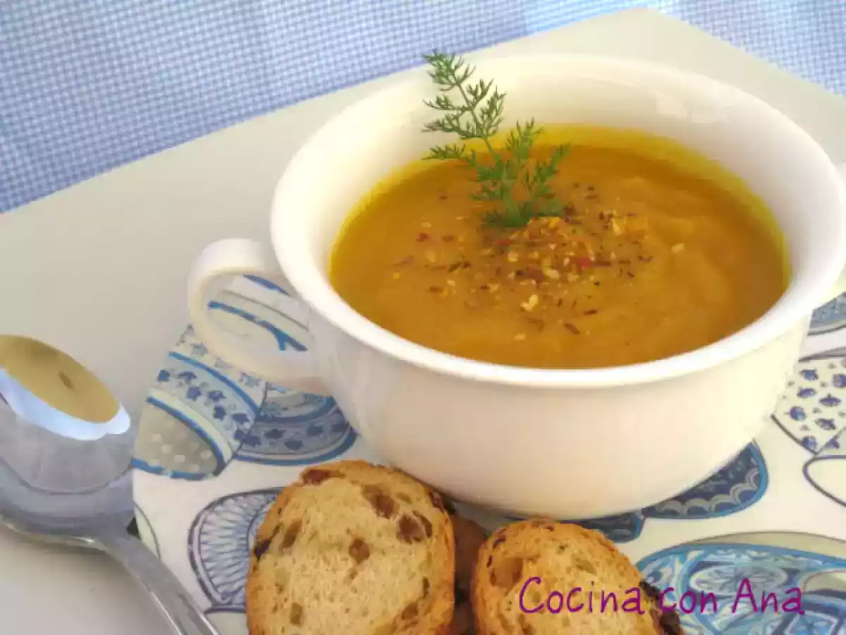 Crema de calabaza con especias