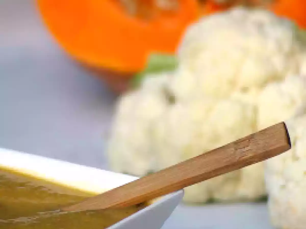 Crema de calabaza y coliflor