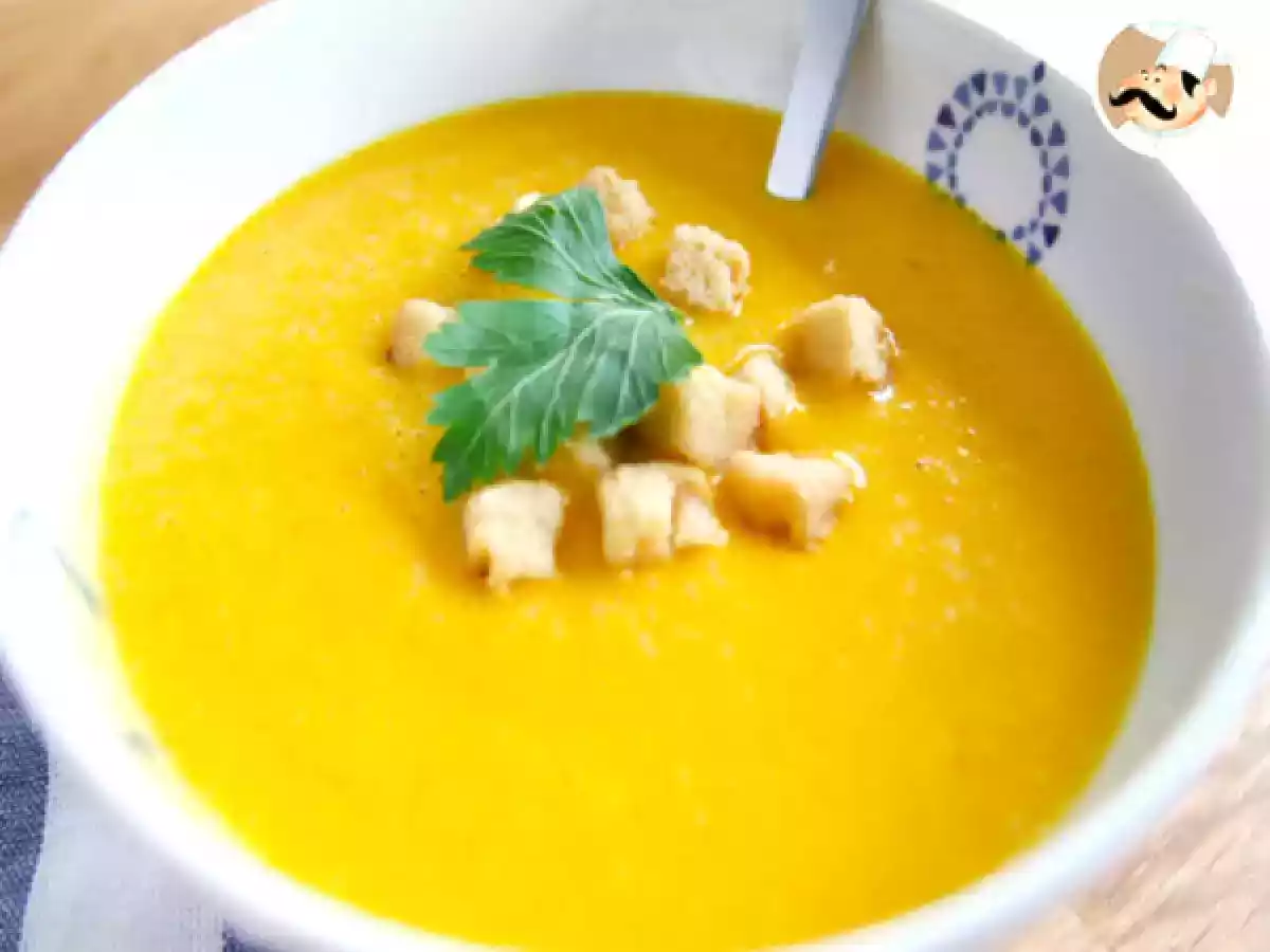 Crema de calabaza y puerro