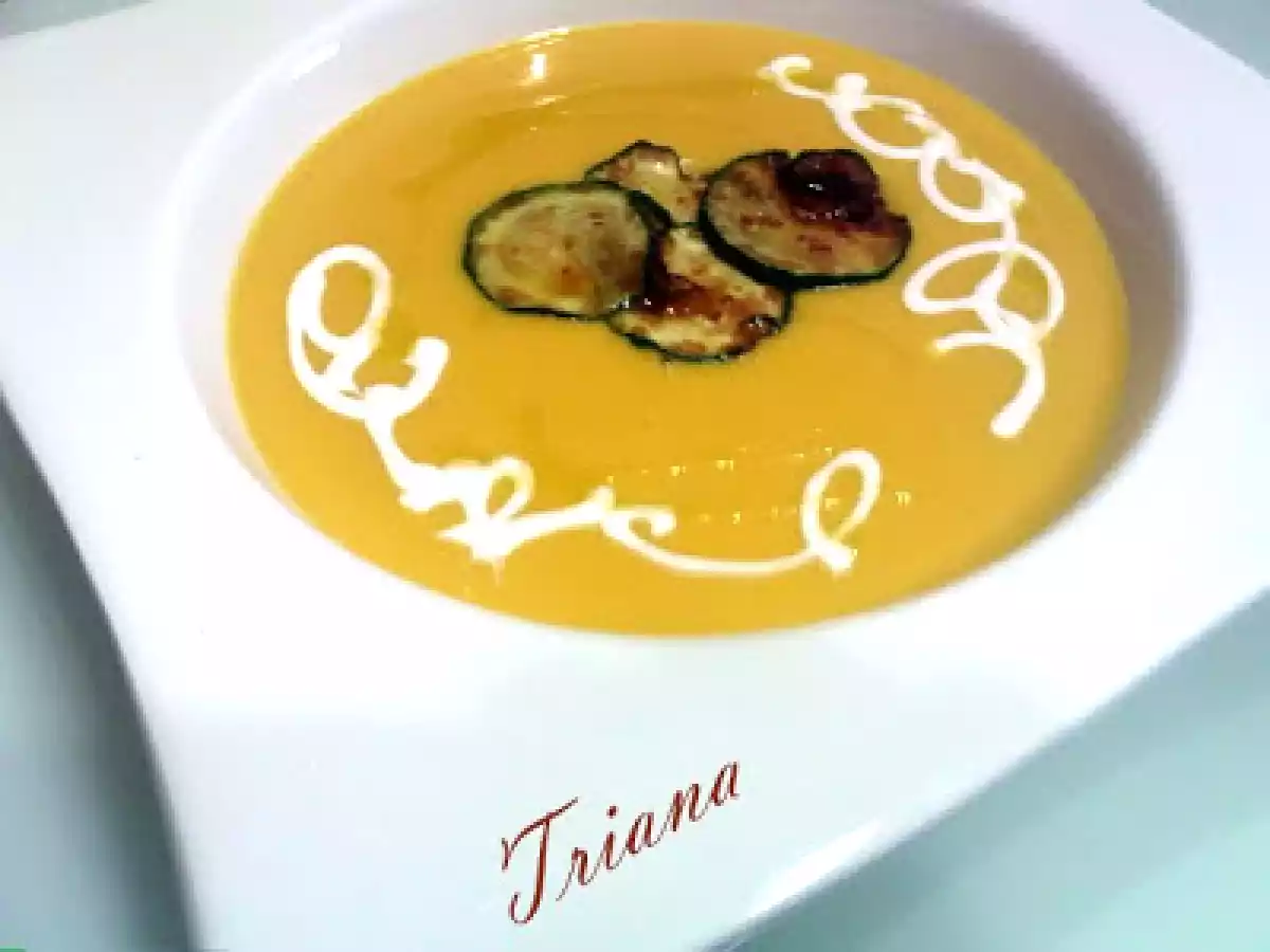 Crema de calabaza y queso manchego