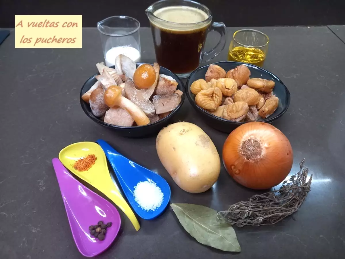 Crema de castañas y setas - foto 2