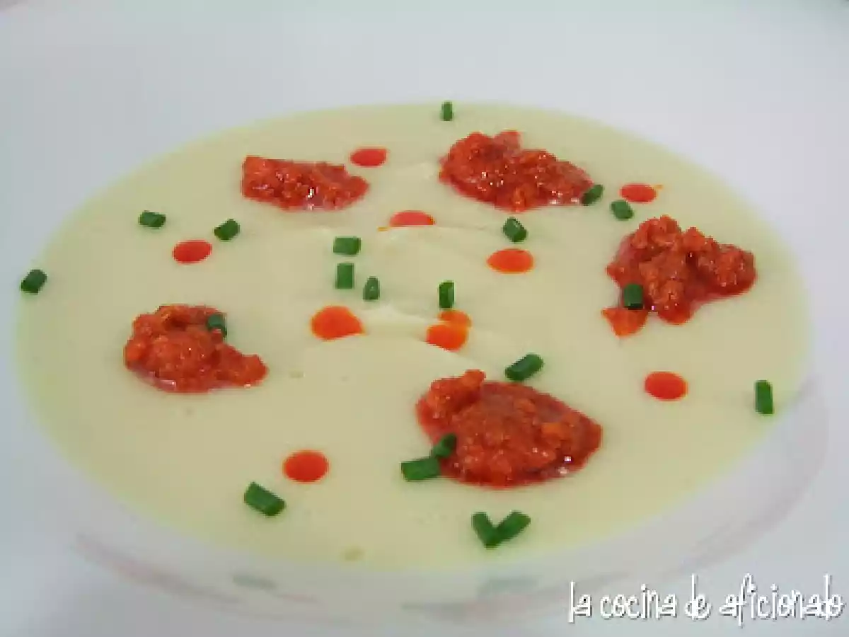 Crema de coliflor con sobrasada