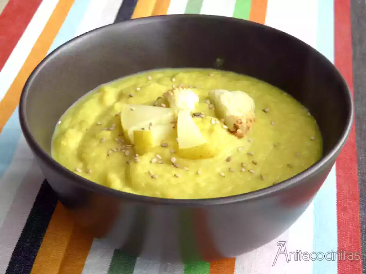 Crema de coliflor y manzana - foto 2