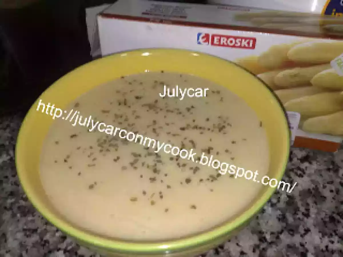 Crema de esparragos blancos
