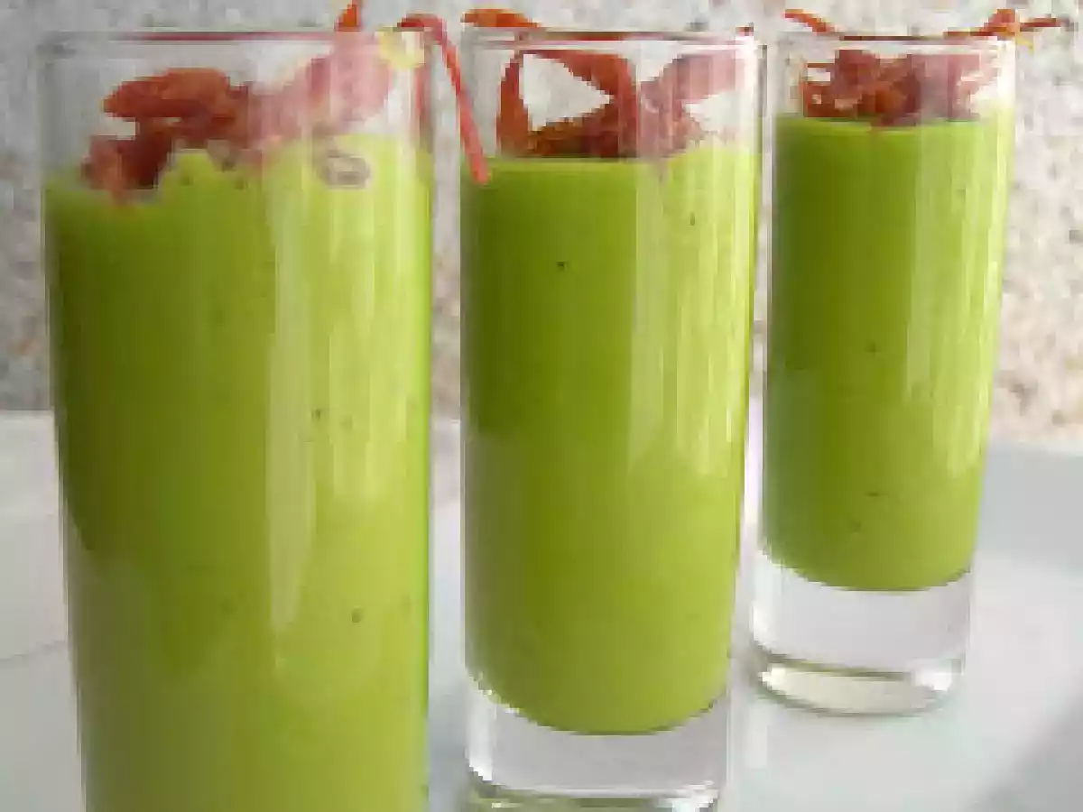 Crema de guisantes con crujiente de jamón. Paso a paso - foto 2