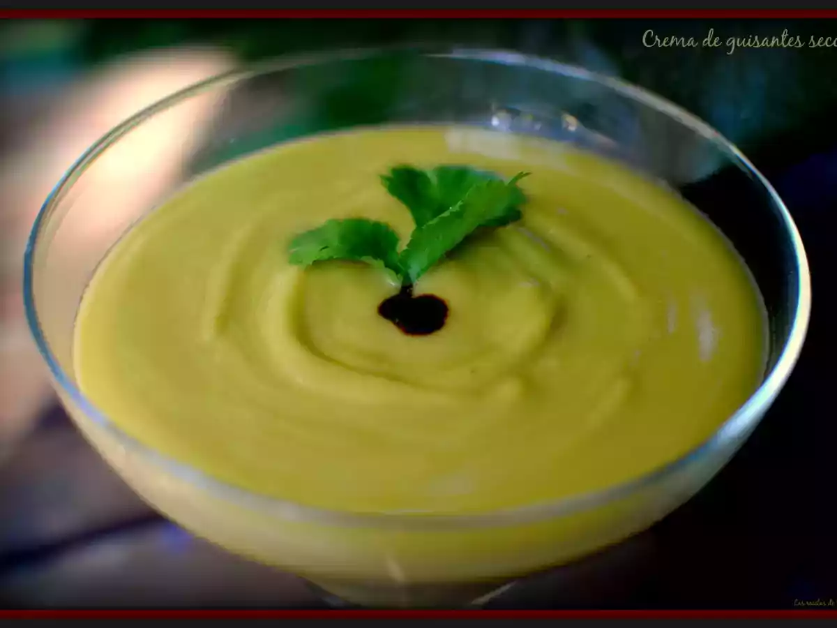 Crema de guisantes secos