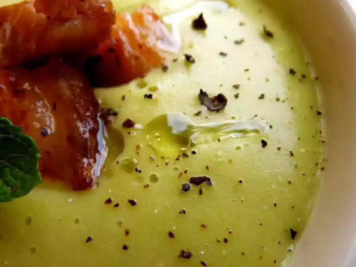 Crema de guisantes secos con hierbabuena - foto 2