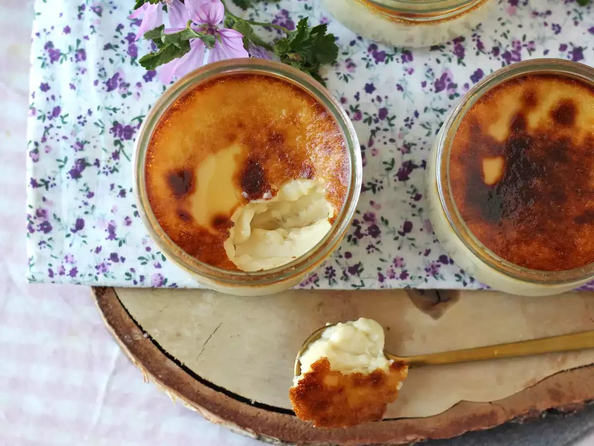 Crema de huevo y vainilla, tipo flan, en freidora de aire - foto 3