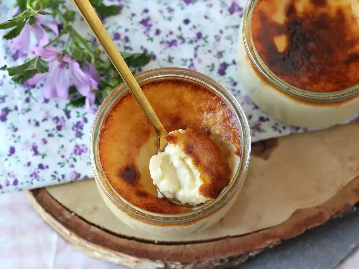 Crema de huevo y vainilla, tipo flan, en freidora de aire - foto 5