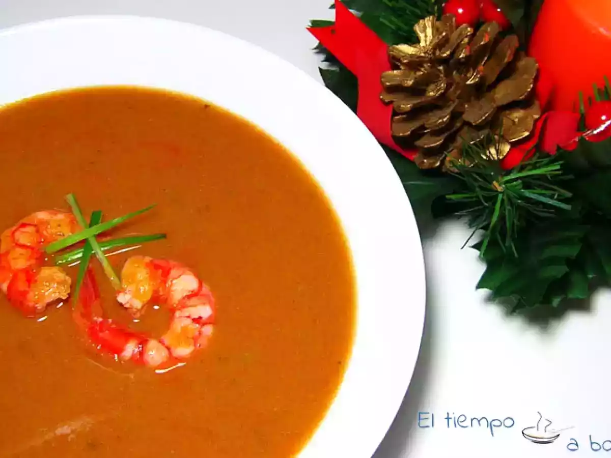 Crema de nécoras y carabineros