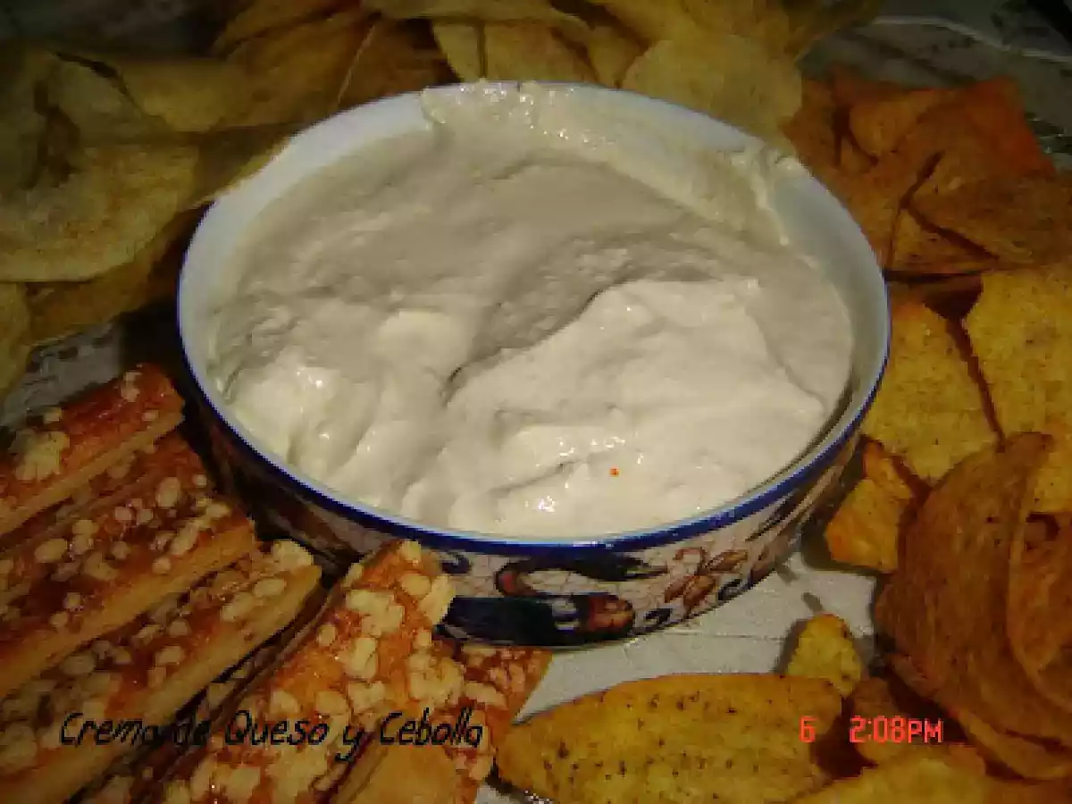 Crema de queso y cebolla (para dipear) - foto 3
