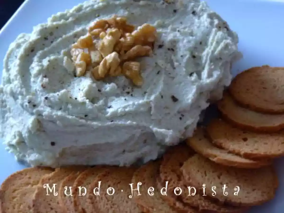 Crema de queso y nueces