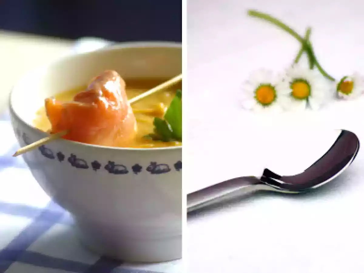 Crema de verdura y salmón ahumado - foto 2