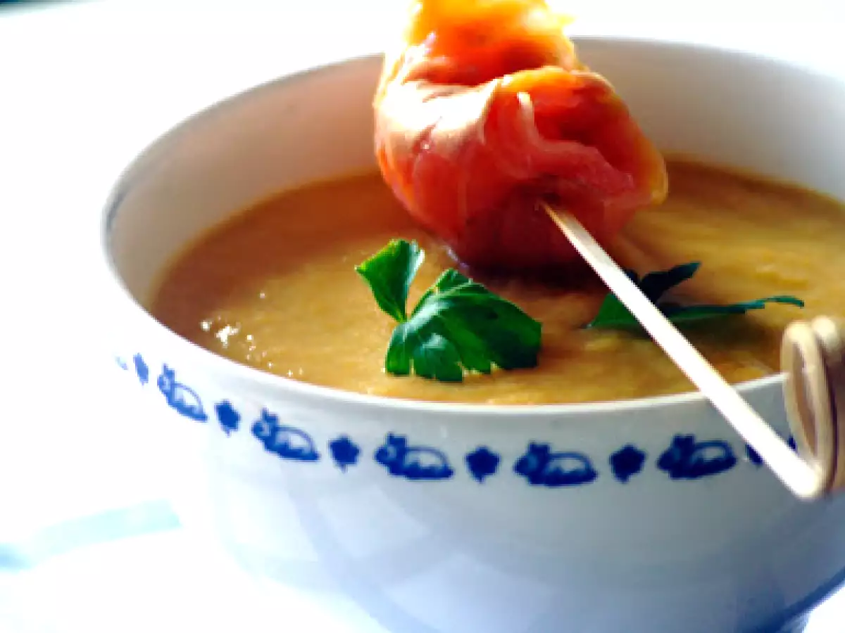 Crema de verdura y salmón ahumado - foto 3