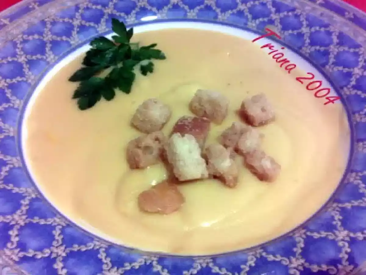 Crema de verduras con aroma de menta