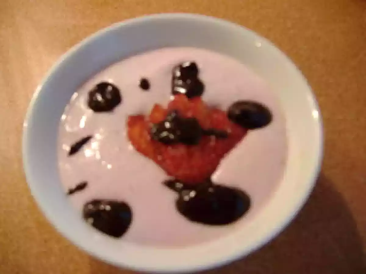 Crema de yogur de fresa