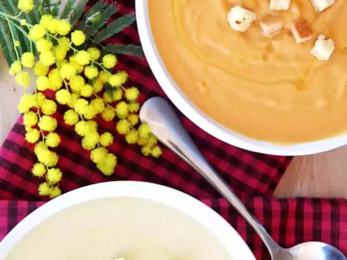 Crema de zanahoria y calabacín