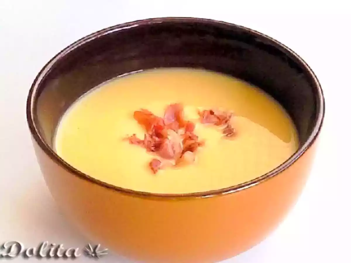 Crema fría de alubias y zanahorias