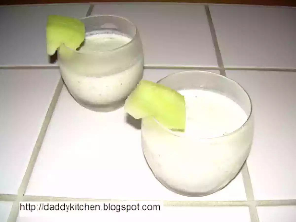 Crema fría de melón cantaloupe a la menta
