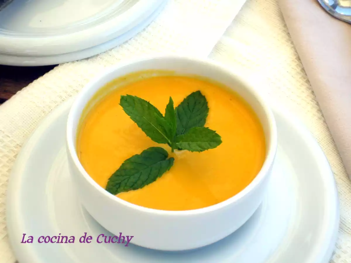 Crema fría de zanahoria y jengibre