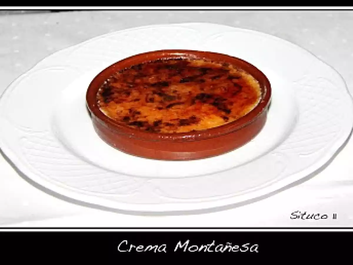 Crema Montañesa y caramelo