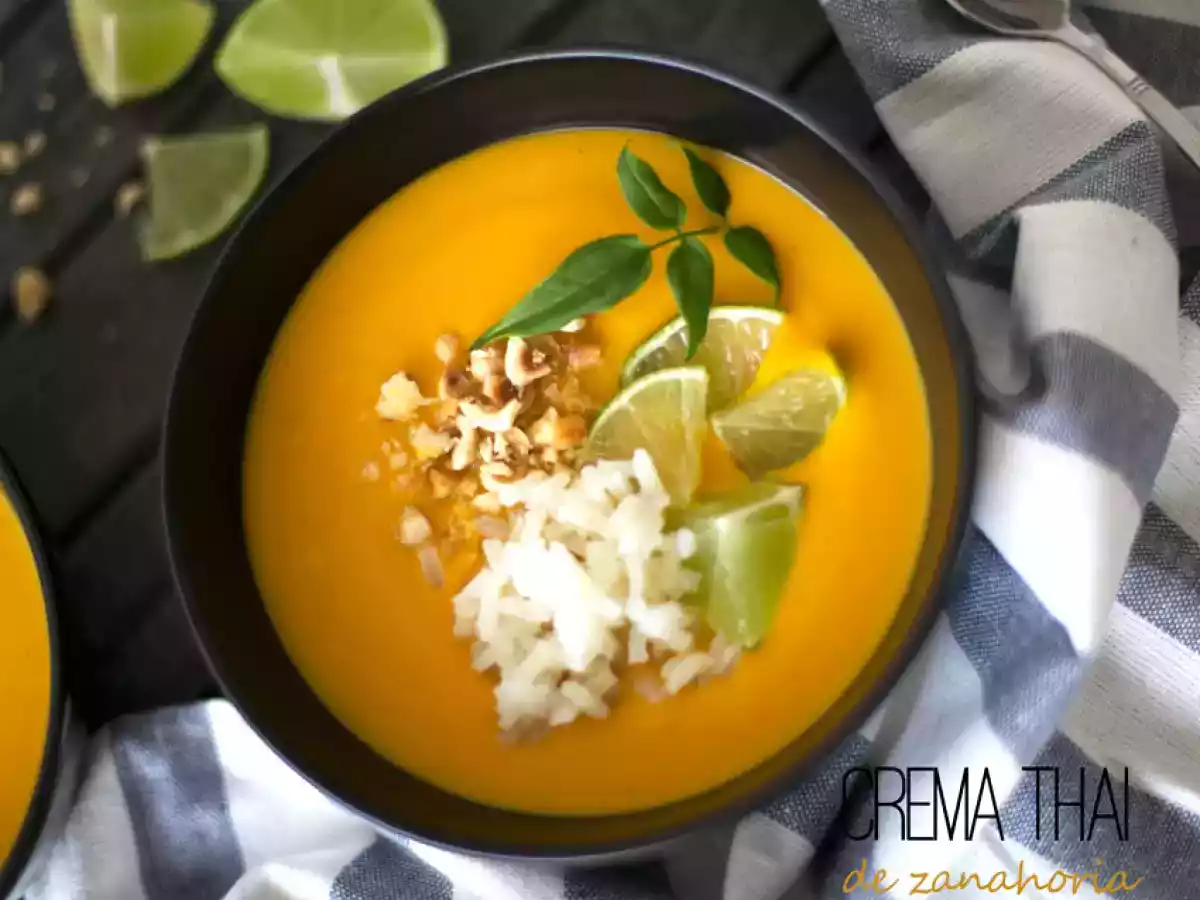 Crema Thai de zanahoria y batata