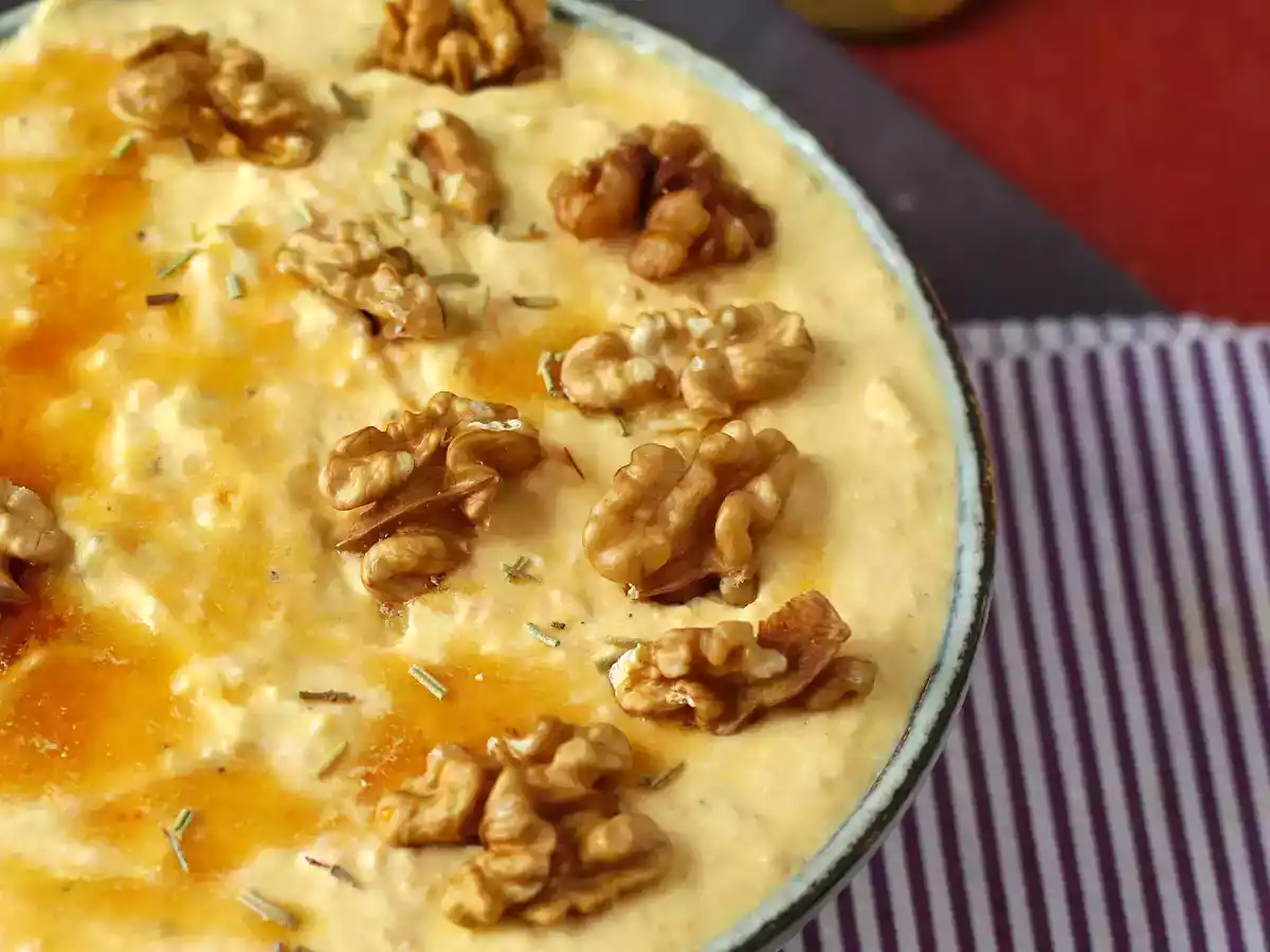 Crema untable de calabaza y queso feta con un toque de miel - foto 2